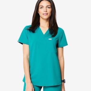 Women’s Teal Catarina One-Pocket Top - L